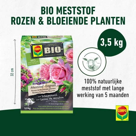 Compo Bio Meststof Rozen & Bloeiende Planten - afbeelding 3