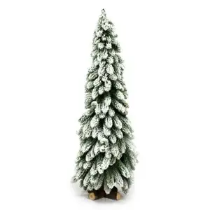 Downswept Flocked Forestree Wood Cross Base h61cm - afbeelding 2