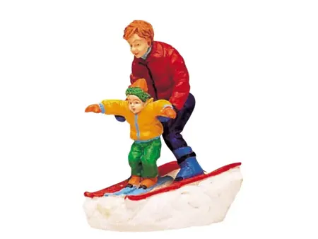 Lemax - Father & Son Skiing