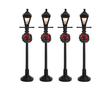 Lemax - Gas Lantern Street Lamp, Set Of 4