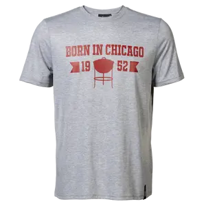 Weber 'Born in Chicago' T-shirt Men Grey S/M