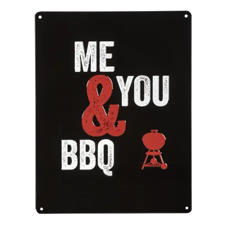 Weber 'Me & You & BBQ' Metal Sign