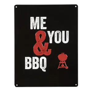 Weber 'Me & You & BBQ' Metal Sign